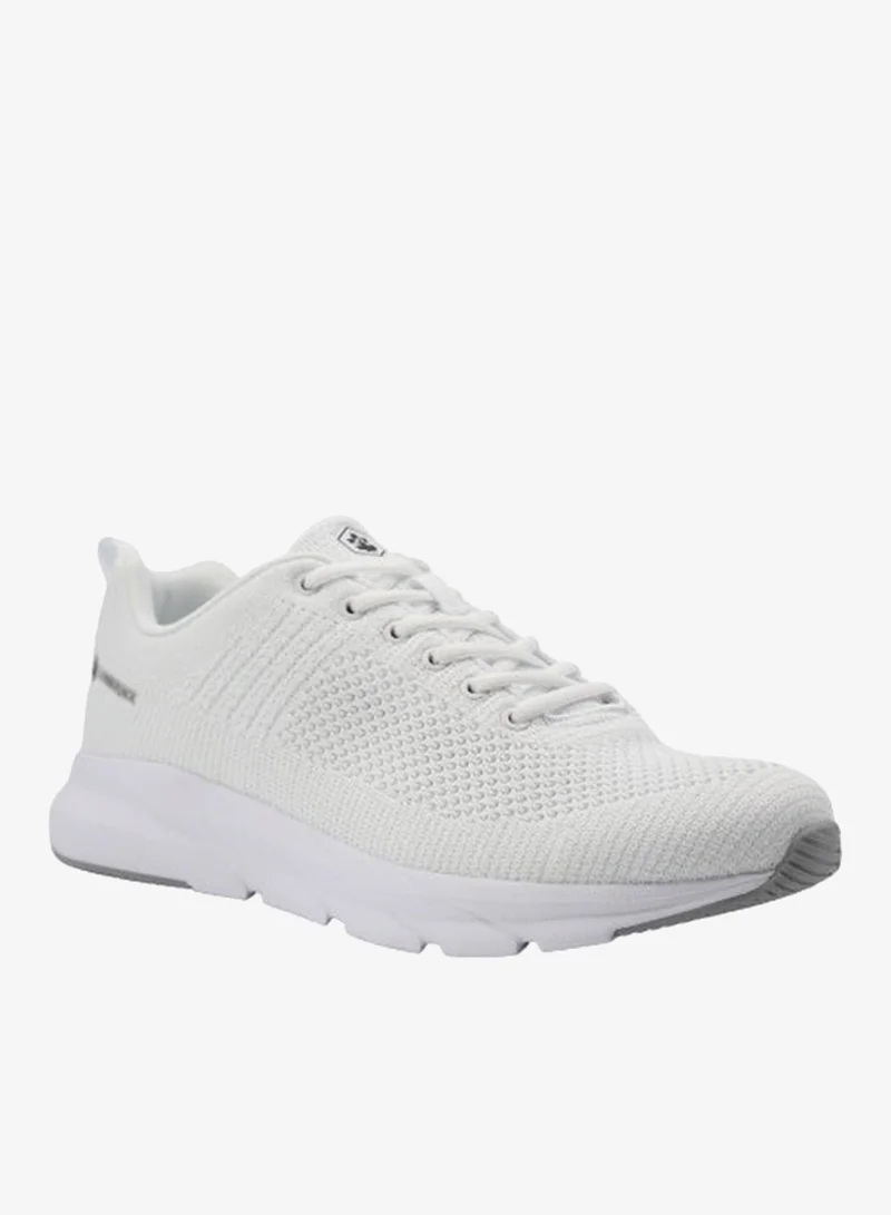 لامبرجاك Lumberjack Connect Men’s White Sneakers – Lightweight Breathable Knit Running Shoes, Comfortable Cushion Sole Casual Sports Shoes for Men