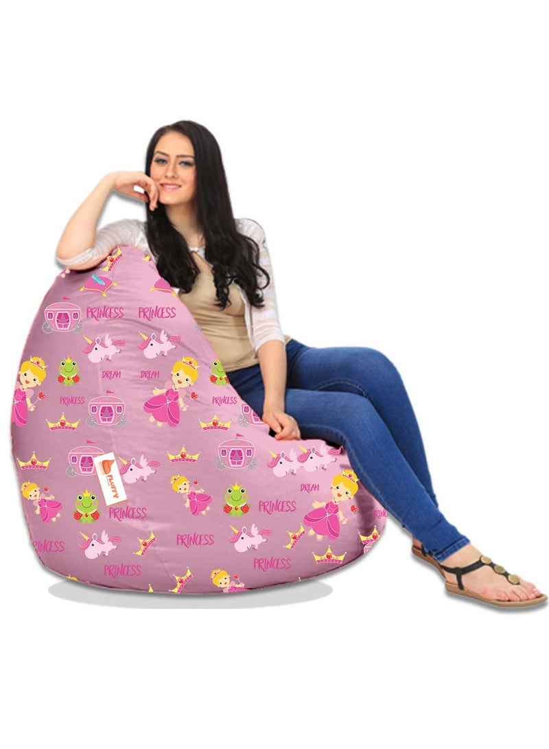 FLUFFY Digital Printed Bean Bag Design Princess Girl theme XXXL - Image 1