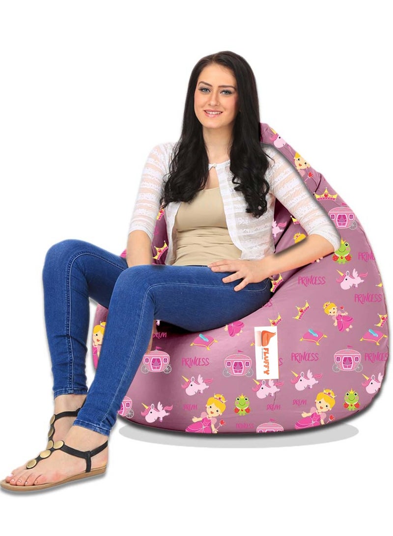 FLUFFY Digital Printed Bean Bag Design Princess Girl theme XXXL - Image 4