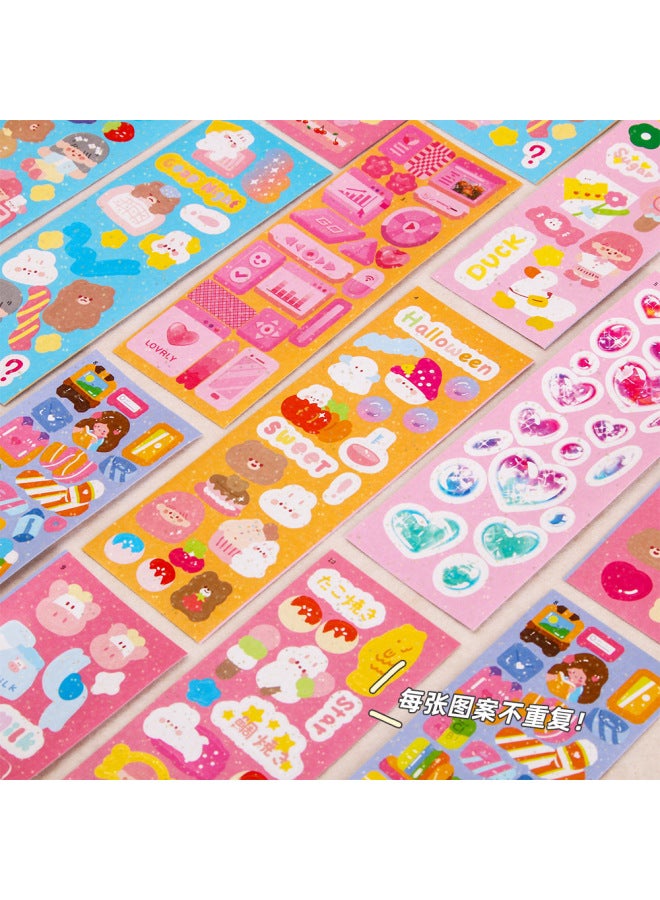 HELPS Creative Goo Card Cute Laser Film Sticker Material Children Diy Cartoon Hand Account Decoration Sticker Stationery - Image 4