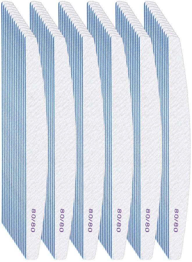 Lanties 200 Pcs 100/180 Grit Nail Files, Reusable Nail File Double Sided Emery Boards for Acrylic and Gel Nails, Professional Fingernail File Manicure Tools for Filer Salon Pedicure Beauty (Sector) - Image 1