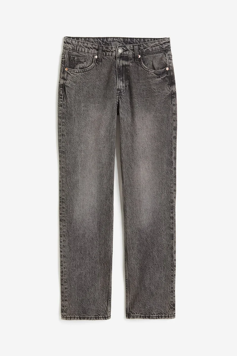 اتش اند ام جينز بخصر عادي وقصّة مستقيمة