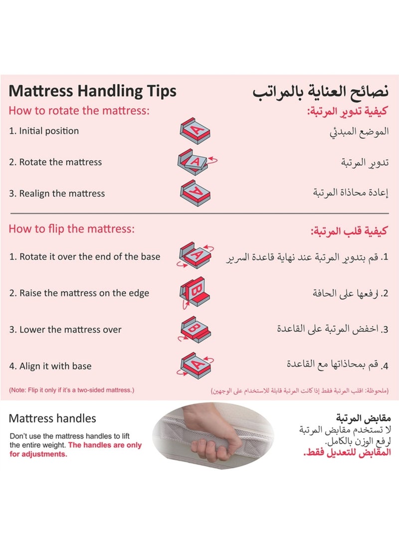 KARNAK - Karnak Orthopedic Pocketed Spring Mattress (Medium Feel) Thickness 25cm - 180 x 200cm (UK - Super King Size) - Image 1