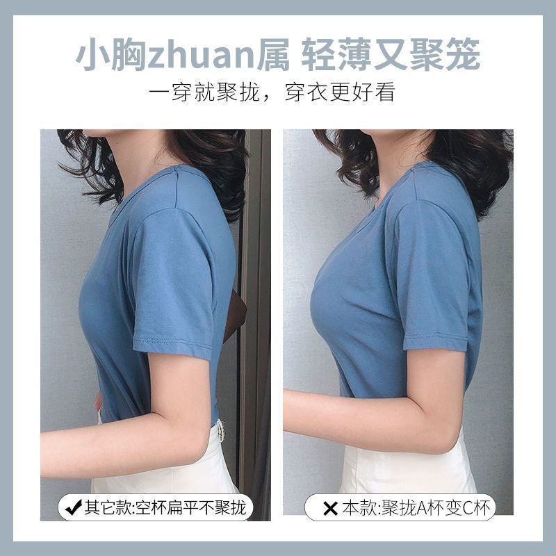 White Underwear Small Chest Push Up Junior High School Student Wireless Underwear Japanese Girl Student Bra Suit Summer Thin - Image 4