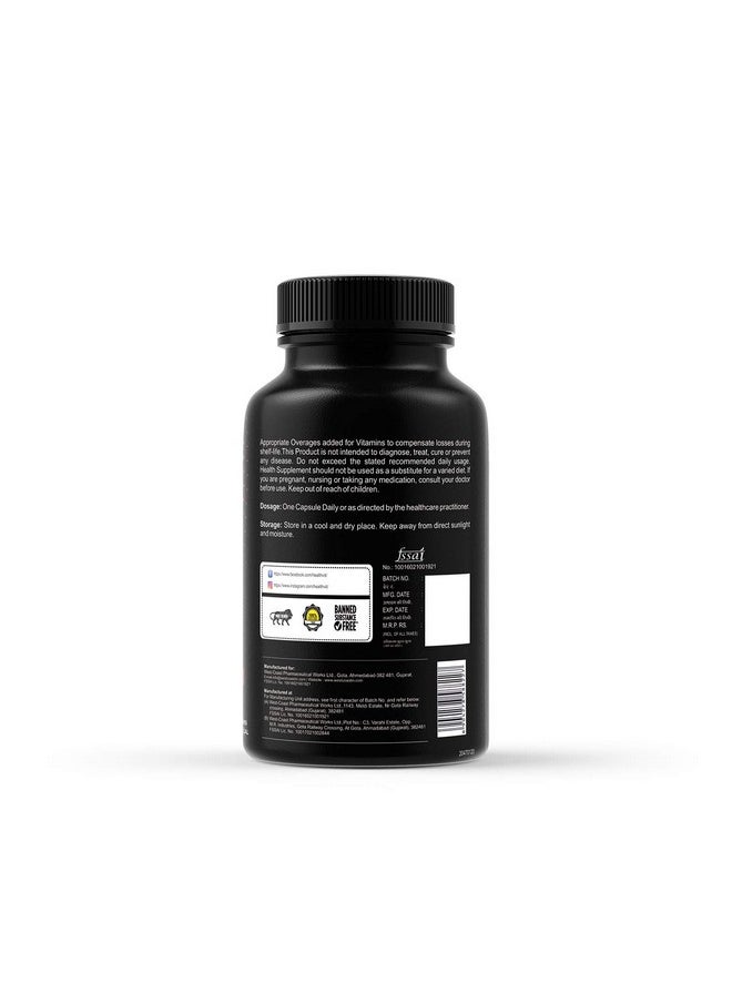 HealthVit Healthvit Fitness Triple Strength ZMA Plus, Sports Recovery & Sleep Support Supplement with Zinc, Magnesium, Vitamin B6, Tribulus & Melatonin - 60 Capsules  - Image 3