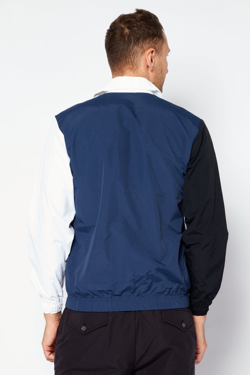ESPRIT Men Brand Logo Windbreaker Jacket, Blue Combo  - Image 4