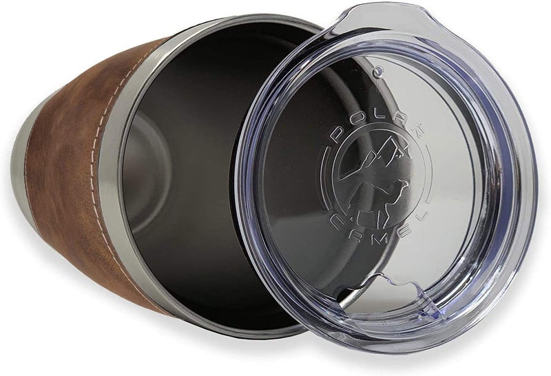 LaserGram 20oz Horse Head Tumbler, Rustic Faux Leather Wrap, Double Wall Vacuum Insulated Stainless Steel with Sipping Lid - Image 2
