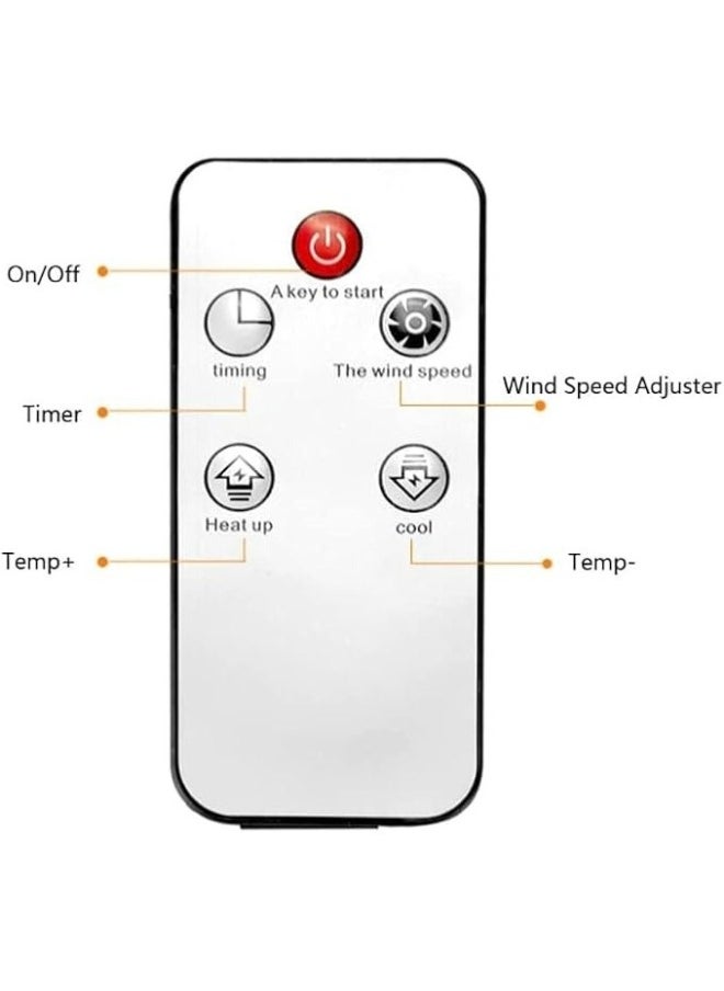 Generic - 1000W Wall Fan Heater with LED Display and Remote Control - Image 1
