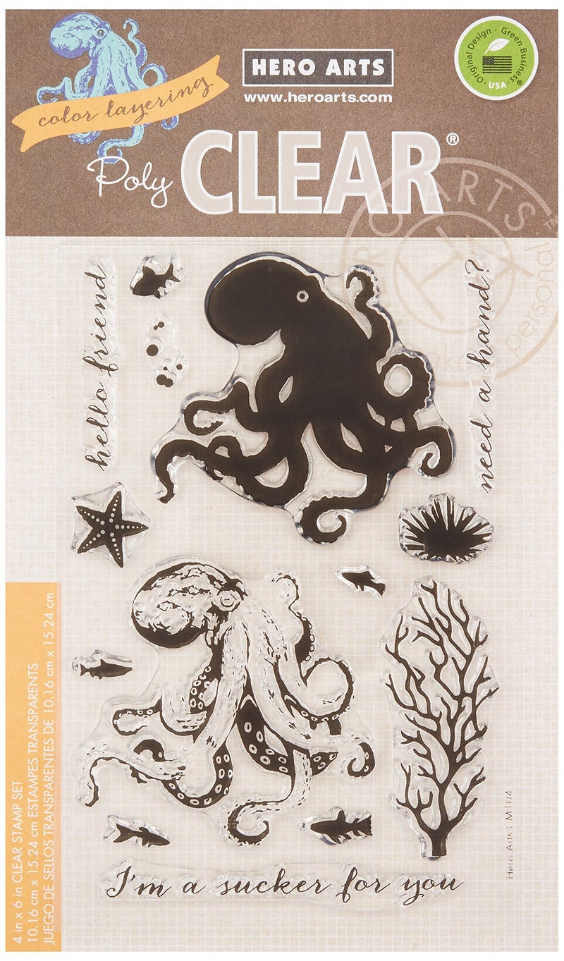 Hero Arts CM104 Clear Stamps Color Layering Octopus
