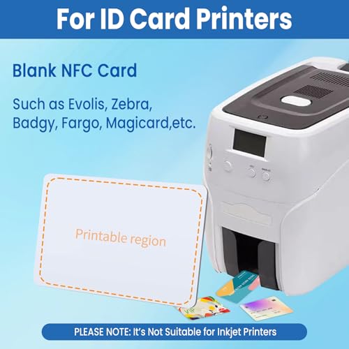 BABIQT 12pcs NFC Card NTAG215 NFC Tags Printable NFC 215 Cards Blank NFC Key Tags White ISO CR80 Cards Work with TagMo & All NFC-Enabled Devices - Image 5