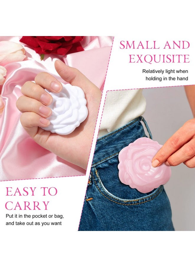 Geelin - 30 Pcs Compact Mirrors Bulk Pink Rose Flower Plastic Makeup Mirror Handheld Pocket Foldable Bridal Shower Wedding Party Favors For Bridesmaids Guest Women Girls Gifts Travel Supplies - Image 1