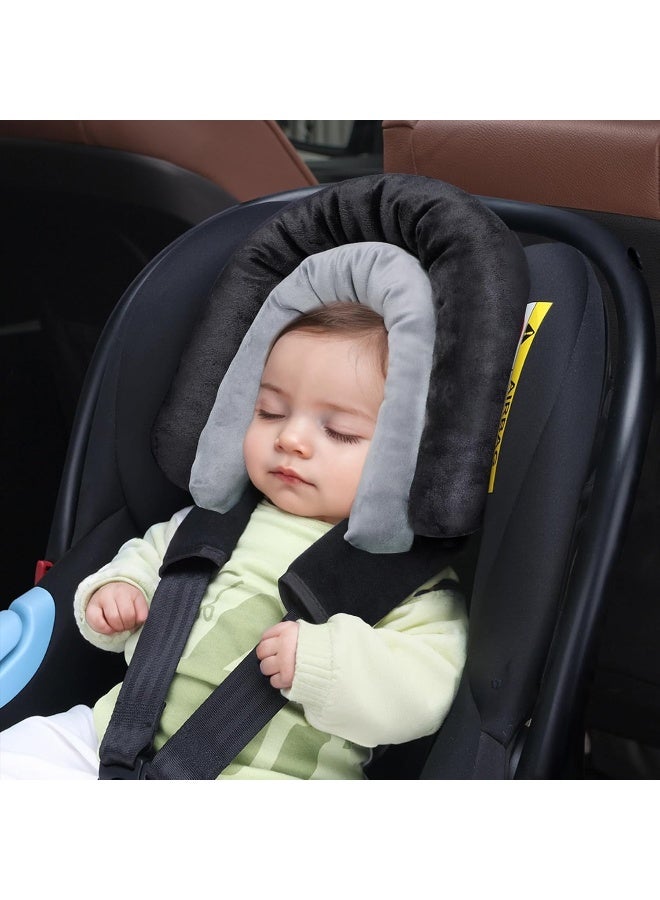 COOLBEBE New Babybody Support & Strap Covers Set for Newborn Infant Toddler- Extra Soft Stroller Cushion Pads Car Seat Insert, Perfect for Carseats, Strollers, Swings, Black - Image 3