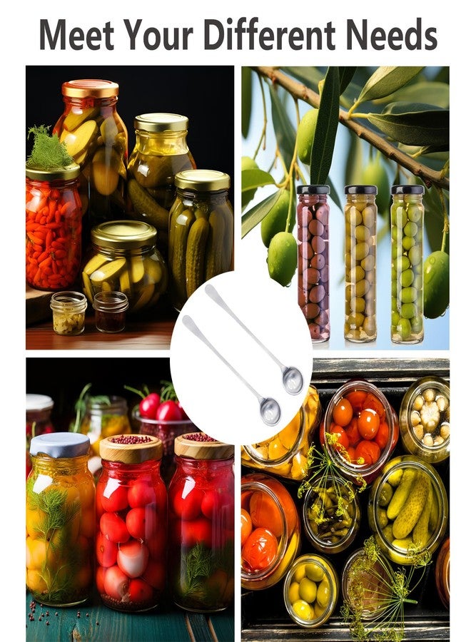 Asanta 2 PCS Stainless Steel Long Handle Olive Spoons with Holes for Jars and Pickles - Image 4