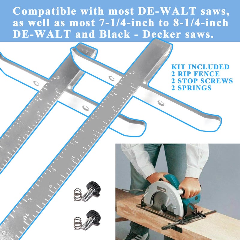 Hawmow DW3278 Rip Fence Guide Kit Replacement for DeWalt Circular Saw, Compatible with most Dewalt Circular Saws Models DCS575, DCS570, DCS577, DWE575, DWS535 (Sliver) - Image 2