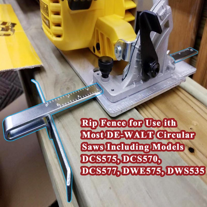 Hawmow DW3278 Rip Fence Guide Kit Replacement for DeWalt Circular Saw, Compatible with most Dewalt Circular Saws Models DCS575, DCS570, DCS577, DWE575, DWS535 (Sliver) - Image 3