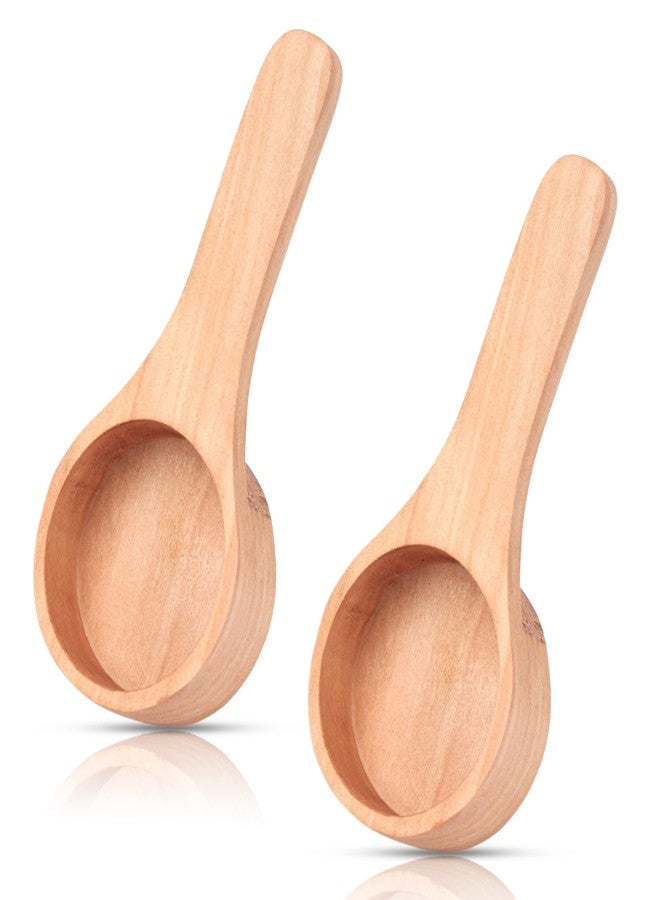 هانزغو مغرفتا قهوة من هانزجو، قطعتان، ملعقتان خشبيتان للقهوة مقاس 4 بوصات، أدوات مطبخ لقياس البن المطحون أو الشاي أو الحساء، وخلط وتقليب. - Image 1