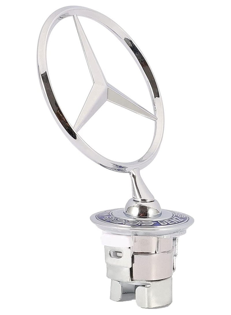 عام شعار مرسيدس بنز النجمة على غطاء محرك مصنوع من سبائك معدنية، لوازم استبدال الشعار، مناسب لسيارات الفئات W124 و W210 E-Class و W202 و W203 C-Class و W204 C-Class و W220 S-Class. - Image 2