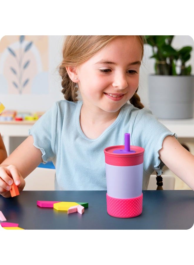 Bluwing Protective Silicone Boot for Owala Kids Water Bottle 14/16 oz, Silicone Sleeve for Stanley Tumbler 20-40oz, HydroFlask 12-24OZ(Rose Pink) - Image 2