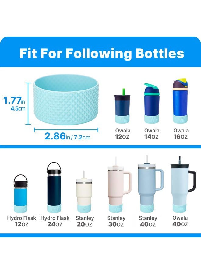 Bluwing Protective Silicone Boot for Owala Kids Water Bottle 14/16 oz, Silicone Sleeve for Stanley Tumbler 20-40oz, HydroFlask 12-24OZ(Rose Pink) - Image 5