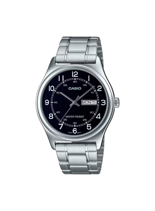 كاسيو ساعة كاسيو للرجال - MTP-V006L-1B2UDF مينا فضي/أسود - Image 1