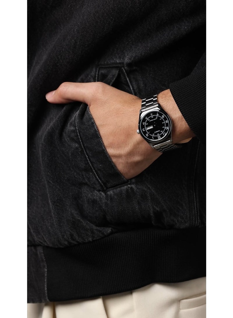 كاسيو ساعة كاسيو للرجال - MTP-V006L-1B2UDF مينا فضي/أسود - Image 3