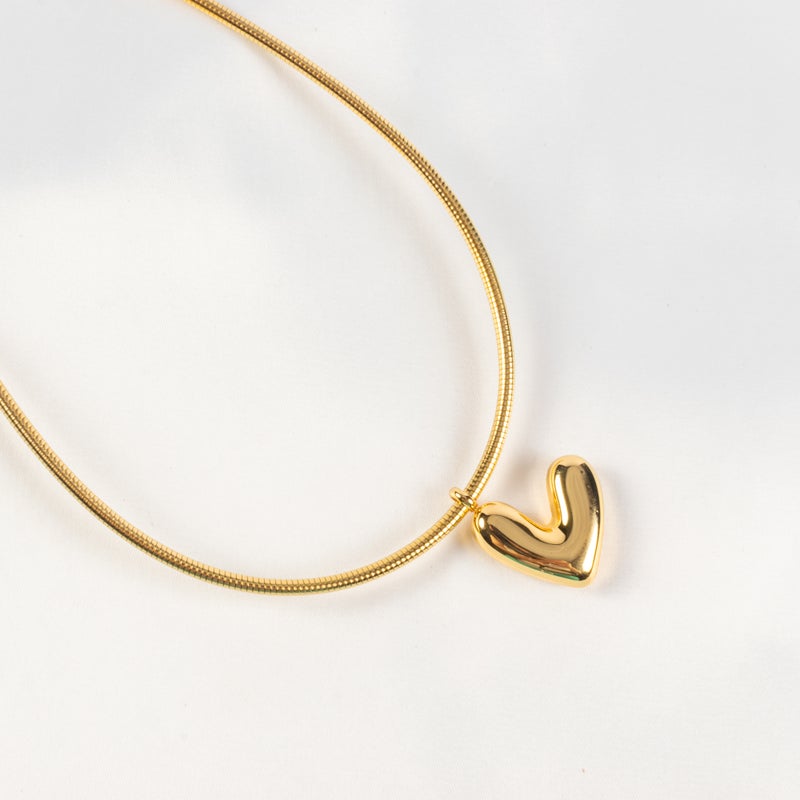 شوكر رقبة أستانليس ستيل ذهبي - Image 2