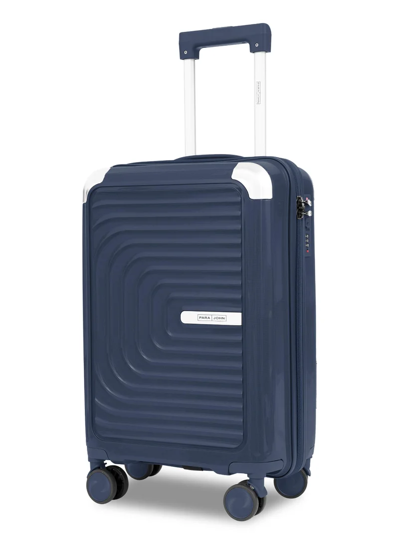 PARAJOHN Parajohn Helix Cabin Size 20 inches Premium Polypropylene PP Hardsided Luggage - 55 cms carrying 10kg| 4 Wheels Trolley - Navy blue