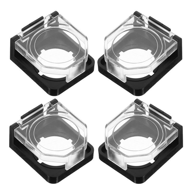 4pcs Button Cover Power Button Switch Protective Cover Safety Push Button Cap For Car Starter Button Cover - Image 1