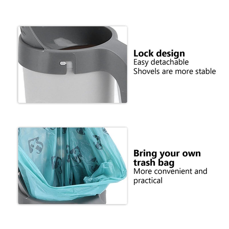 Cat Litter Scoop 11.2 Inch PP Material Portable Shovel With Integrated Cleaning System For Easy Waste Removal - Image 4