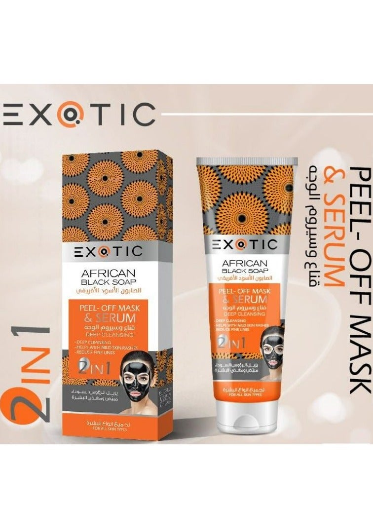 Peel Off Facial Mask & SERUM AFRICAN BLACK SOAP 100 ML