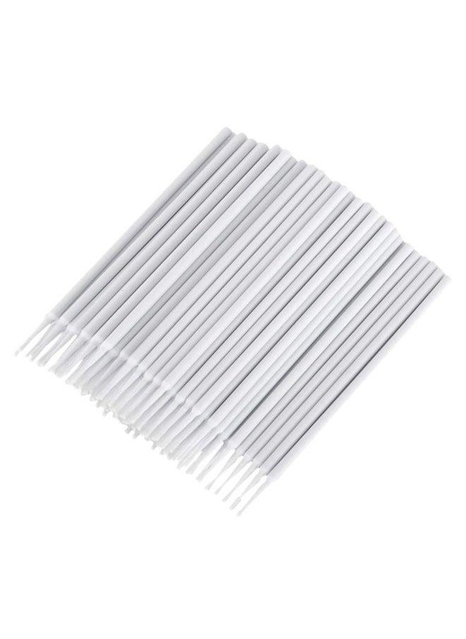 klarako - 100pcs Microblading Cotton Swab Disposable Plastic Handle Cotton Swab Eyebrow Tattoo Beauty Makeup Applicator Sticks (White) - Image 1
