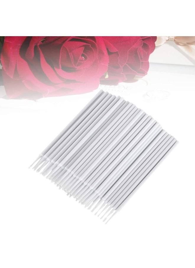 klarako - 100pcs Microblading Cotton Swab Disposable Plastic Handle Cotton Swab Eyebrow Tattoo Beauty Makeup Applicator Sticks (White) - Image 1