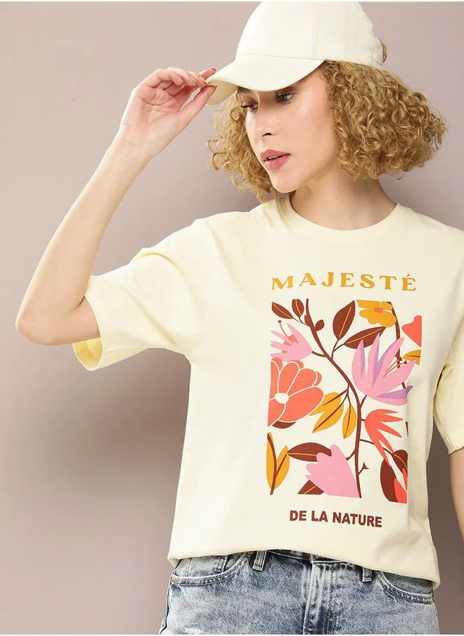 Dillinger Oversized Majeste Graphic Print T-Shirt by Styli