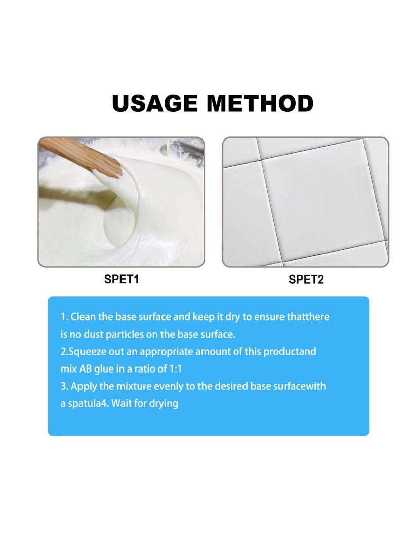 Excefore - Porcelain Repair Kit 3.53OZ Tub Repair Kit White Porcelain Sink Repair Kit for Tile Chips Cracks Holes and Scratches Fiberglass Quick Repair Kit for Tile Acrylic Enamel Ceramic Tile - Image 1