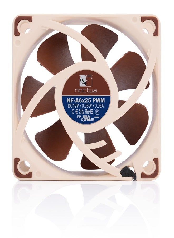 Noctua NF-A6x25 PWM, Premium Quiet Fan, 4-Pin (60mm, Brown) - Image 4