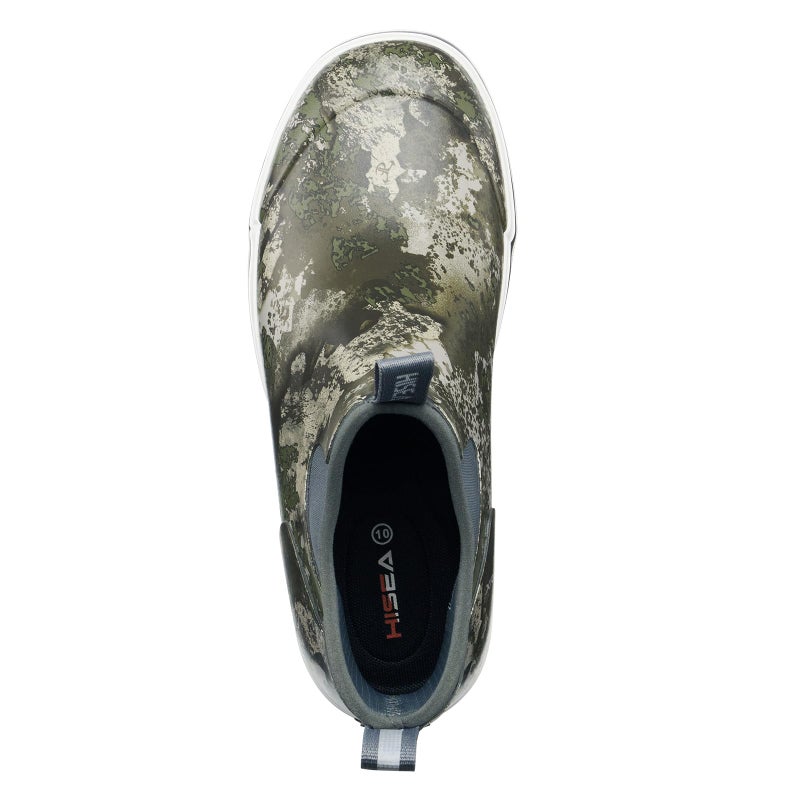 HISEA Men's Deck Rain Boots Saltwater Fishing Booties Waterproof Ankle Rain Boots with High Traction, Green Camo Size 10 - Image 5