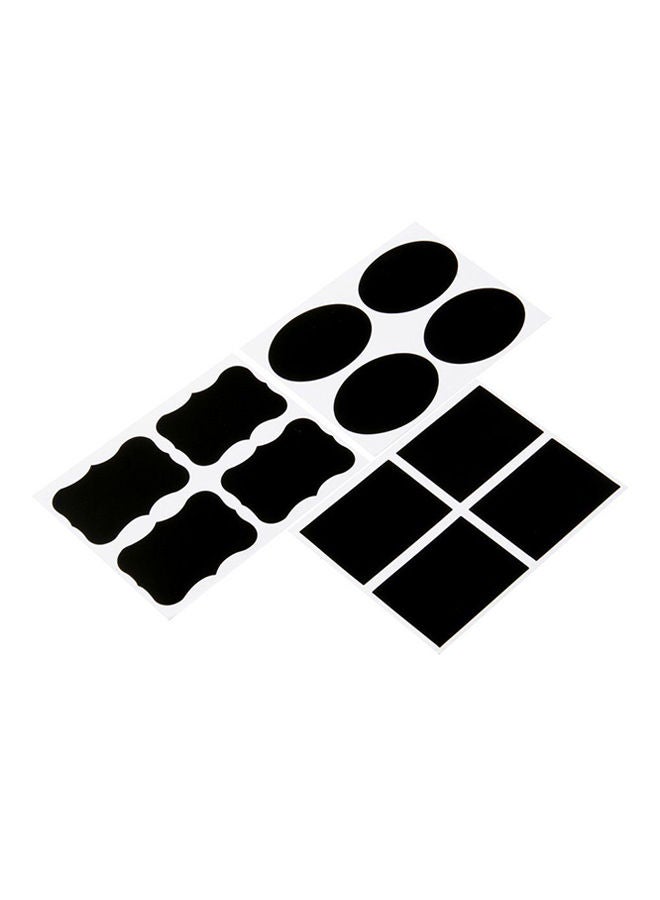 NIBEMINENT 36-Piece Kitchen Jar Chalkboard Stickers Set Black 49x34millimeter - Image 1