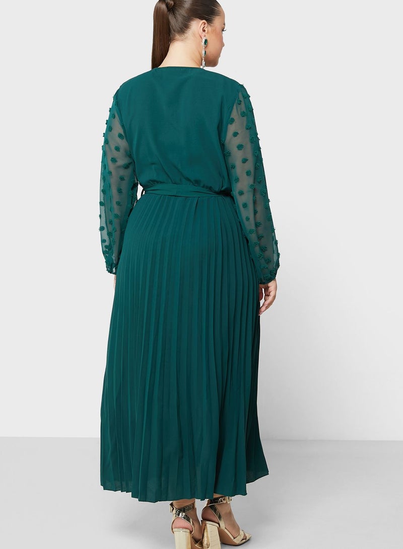 Ella Plus Pleated Chiffon Dress - Image 2