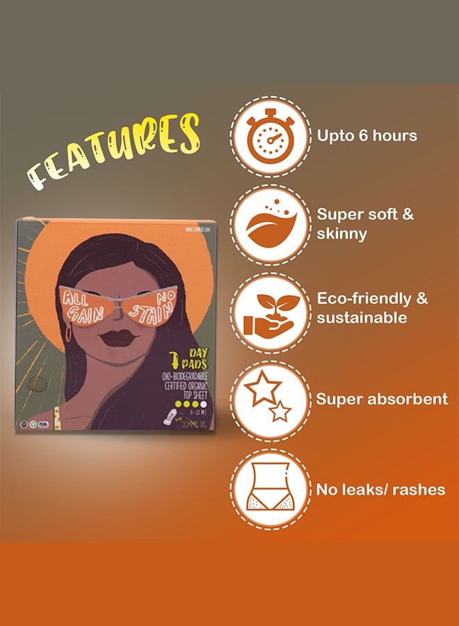 Lemme Be 100% Pure Cotton Sanitary Pads For Girls, Day Pads Box of 20, Sanitary Pads For Teens With Wings - Image 2