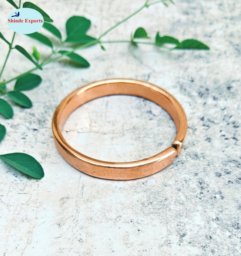 SHINDE EXPORTS Heavy Pure Copper thick Bracelet Bangle Unisex Kada Solid Handmade Cuff 80gms for Men & Women - Image 4