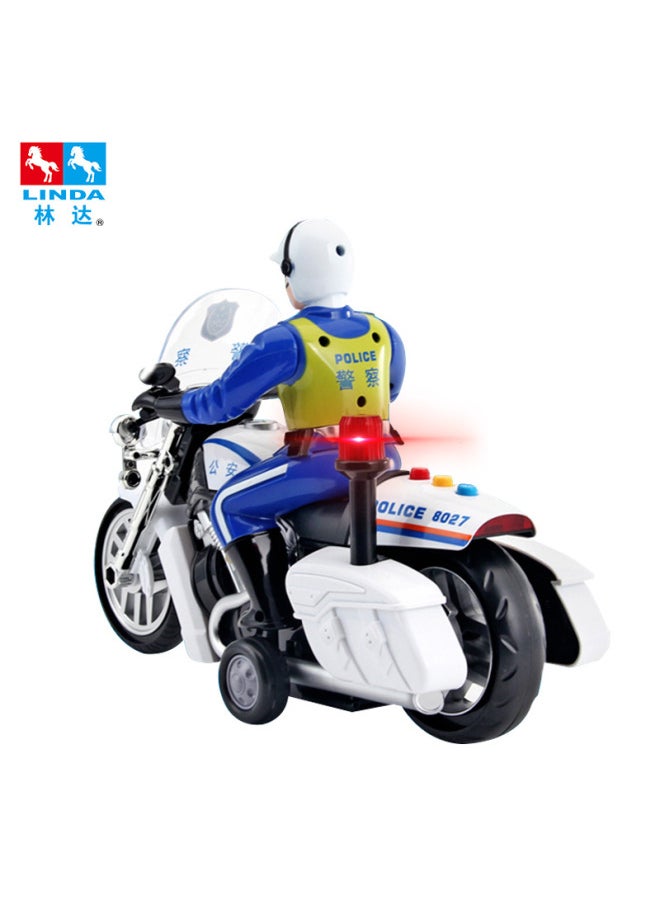Children's Toys Police Motorcycle Inertia Car Model Baby Interactive Early Education Puzzle Will Tell Stories With Music And Lights-Color:LD-8027  - Image 3