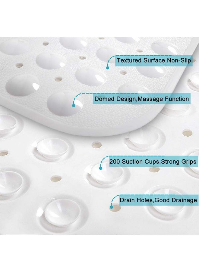 Lifekrafts Lifekrafts PVC Anti-Slip Bath Mat (White Soft-Pebble, 100x40 cm)  - Image 3