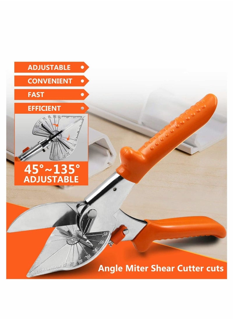 Excefore - Miter Shear, Multi Angle Miter Shear Cutter Cutting Tool Cuts 45 to 135 Degree Miter Snips Cutting Tool, Best Utility Scissors for Small Miter Jobs and DIY Projects - Image 1