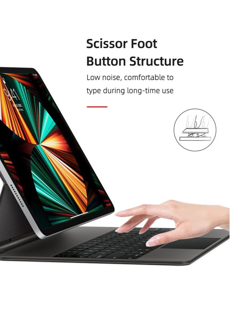 لوحة مفاتيح BT للتحكم باللمس مع جهاز iPad Air 4/5 وiPad Pro مقاس 11 بوصة باللون الأبيض (مع إضاءة خلفية) - Image 4