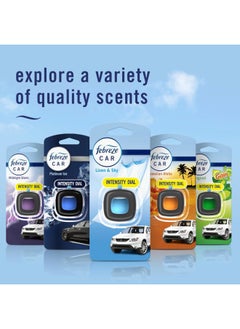 febreze Car Odor-Fighting Air Freshener Vent Clip, Linen & Sky, 8 count 