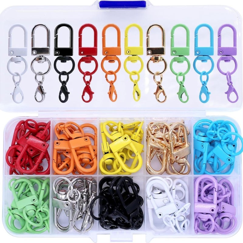 50pcs Mini Keychain Carabiner Small Colorful Carabiners for Handbag Bag Additions - Image 1