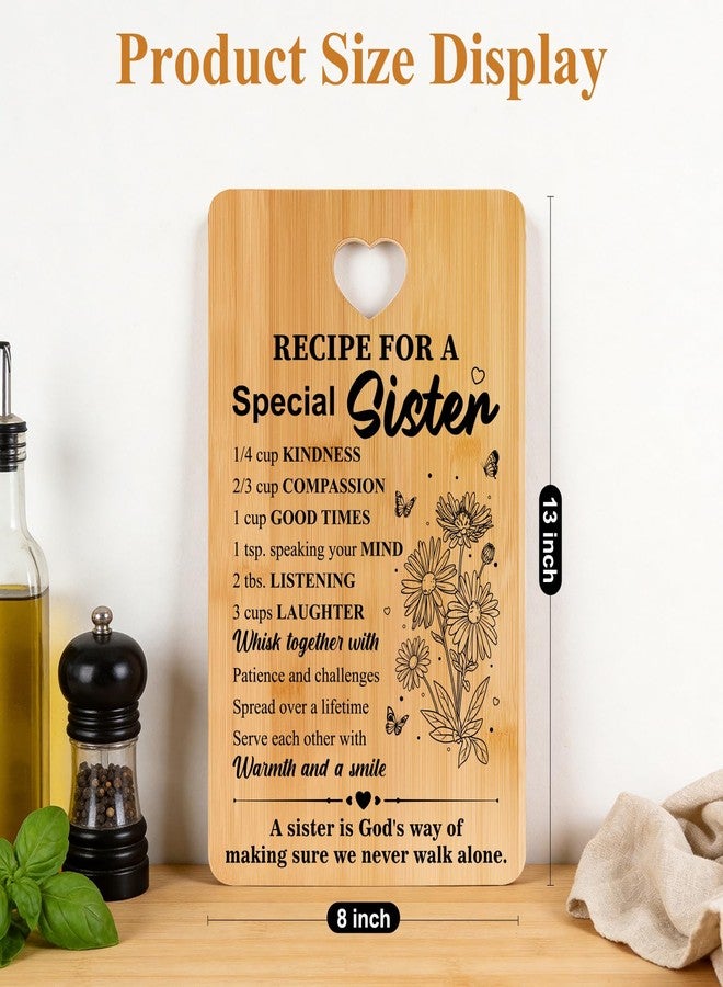 Hilislog Sister Birthday Gifts Recipe for A Special Sister Cutting Board from Sisters Christmas Gift for Sisters Adult Xmas Gifts Idea Special Gofts Valentines Day Present for Best Friend Soul Sister - Image 4