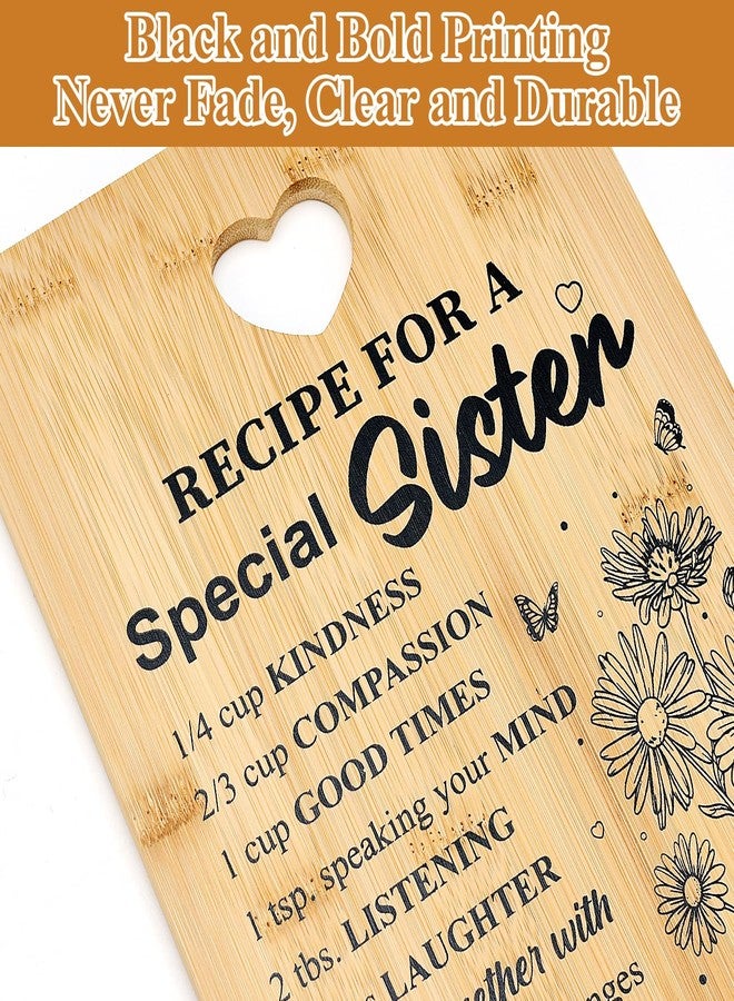 Hilislog Sister Birthday Gifts Recipe for A Special Sister Cutting Board from Sisters Christmas Gift for Sisters Adult Xmas Gifts Idea Special Gofts Valentines Day Present for Best Friend Soul Sister - Image 2