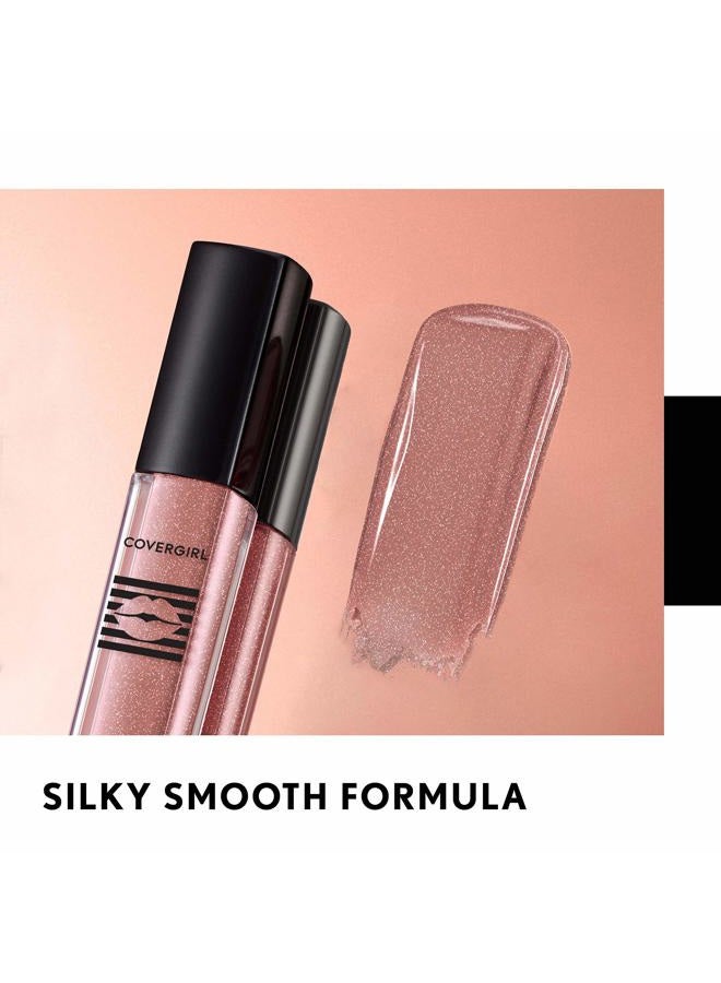 CoverGirl Exhibitionist Lip Gloss, Short Change, High-Glossy, Cream, 0.99 Fl Oz, Shiny Pink Lip Gloss, Moisturizing Lip Gloss, Intense Hydration, Vibrant, Luscious - Image 4