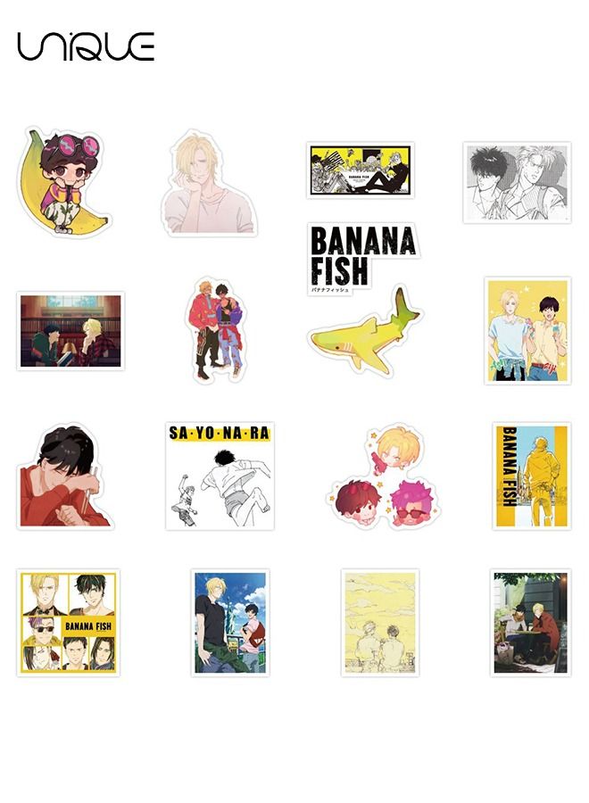 يونيك ملصقات أسماك الموز ، 50 قطعة كرتون أنيمي ملصقات فينيل مقاومة للماء ، لأجهزة الكمبيوتر المحمول الأمتعة لوح التزلج زجاجة المياه الغيتار حالة الهاتف ، الأطفال المراهقين الكبار ، لوازم الحزب الديكور - Image 5